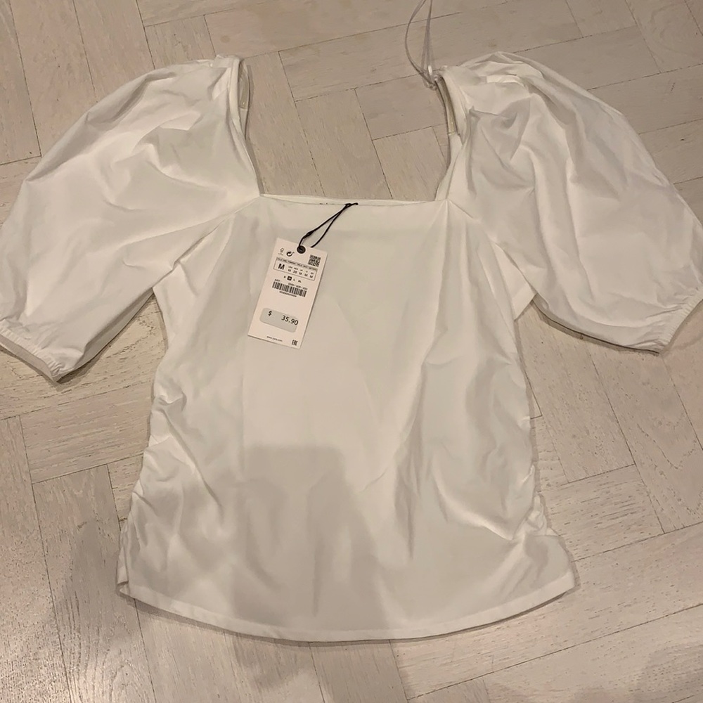 Zara white top size M